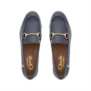 Carl Scarpa Arlie Leather Snaffle Loafers Navy